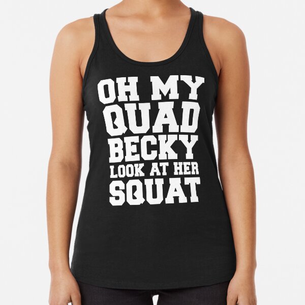Oh My Quad Women/'s Tank Top Funny Workout Gym Fitness Exercise Squat Tee