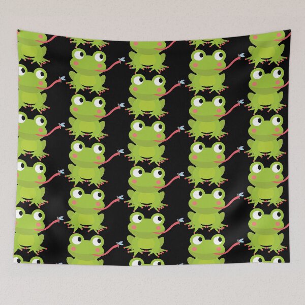 Item preview, Cartoon Frog Catching Fly designed and sold by PrintPortal.