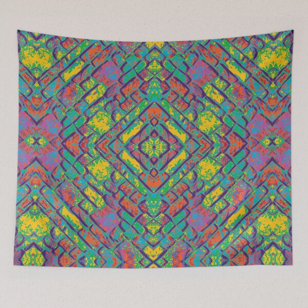 Item preview, Rainbow Brick Wall Colorful Inverted Seamless Pattern designed and sold by Reconocer.