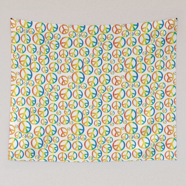 Item preview, All Over Rainbow Peace Signs designed and sold by Jandsgraphics.