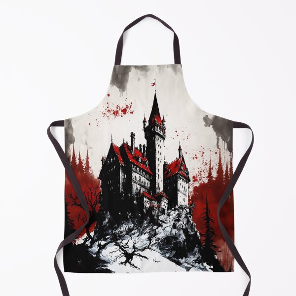 Item preview, Ink Painting of A Castle On A Hill designed and sold by TortillaChief.