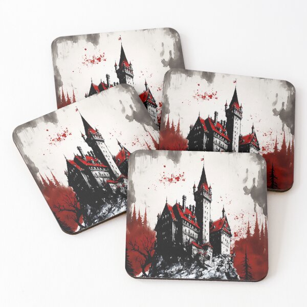 Item preview, Ink Painting of A Castle On A Hill designed and sold by TortillaChief.