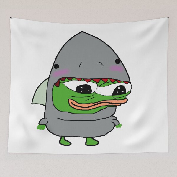 Item preview, Cute Shark Pepe  designed and sold by TheMemesLord.