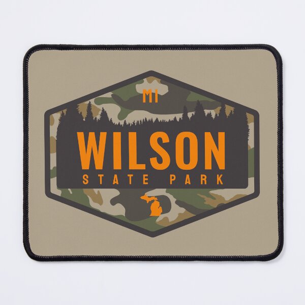 Item preview, Wilson State Park Michigan Camouflage Forest Badge designed and sold by palmettodigital.