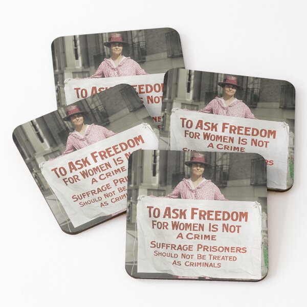 Item preview, To Ask Freedom For Women Is Not A Crime - Suffrage Protest 1917 - Colorized designed and sold by warishellstore.