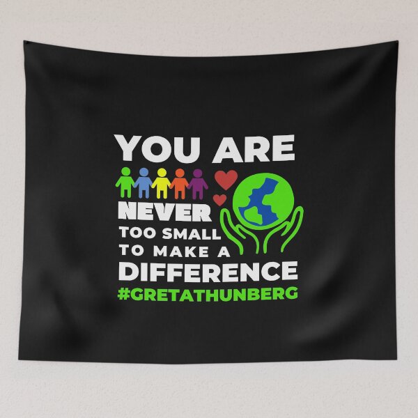 Item preview, Never Too Small Shirt Planet Earth Vegan Greta Climate Change Shirt SOS Help Climate Strike Shirt Nature Future Natural Environment Cute Funny Gift Idea designed and sold by EpsilonEridani.