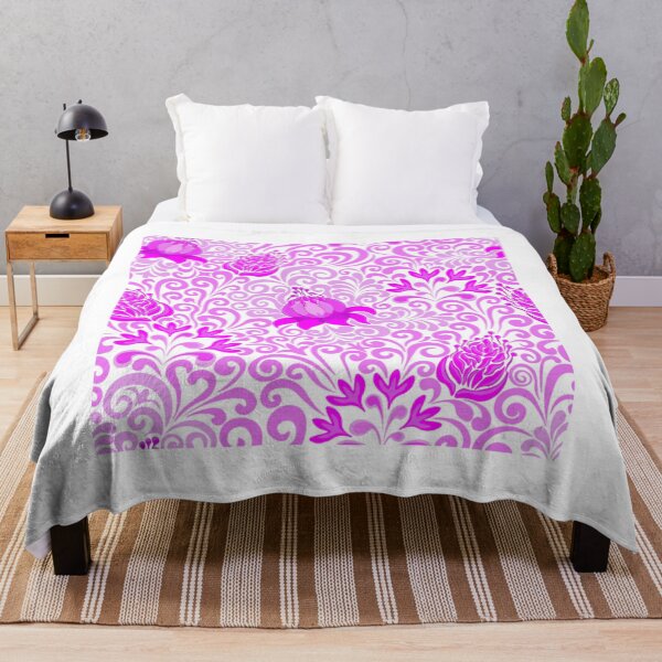 Item preview, Purple and pink flowers on white background. designed and sold by anderson26.