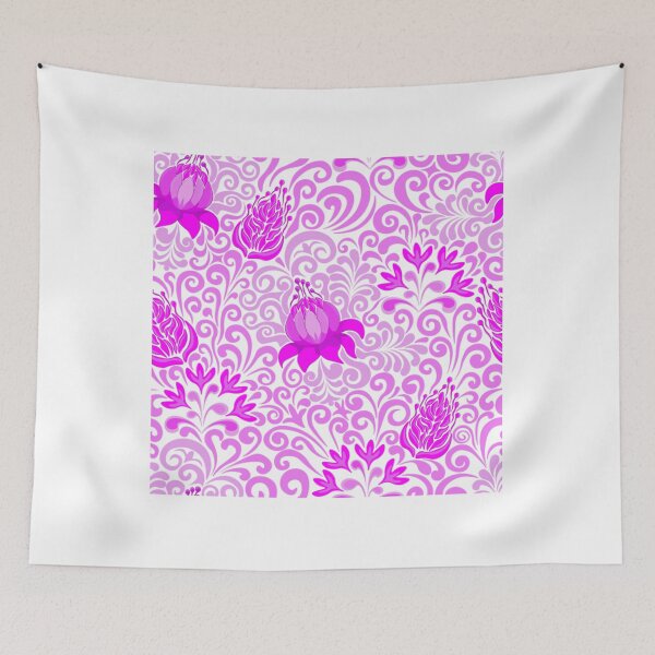 Item preview, Purple and pink flowers on white background.   designed and sold by anderson26.