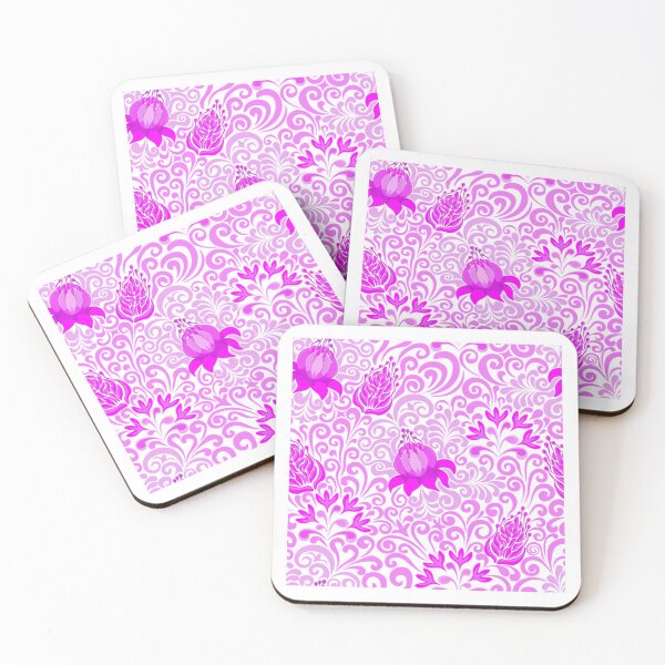 Item preview, Purple and pink flowers on white background.   designed and sold by anderson26.