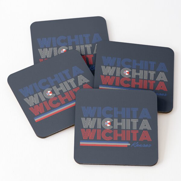 Item preview, Wichita, Kansas Flag - Retro Linework designed and sold by AK Design Co..