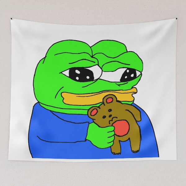 Item preview, Pepe With Teddy Bear designed and sold by TheMemesLord.