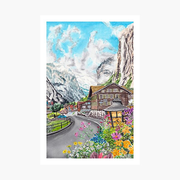 Item preview, Lauterbrunnen, Switzerland designed and sold by NorrskenArt.