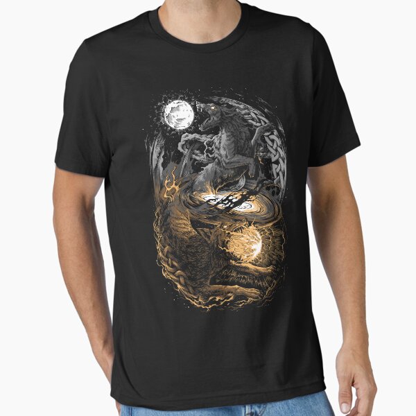 Item preview, Viking Wolf Nordic Mythology Hati Skoll Ragnarok Wolves designed and sold by BluePagan.