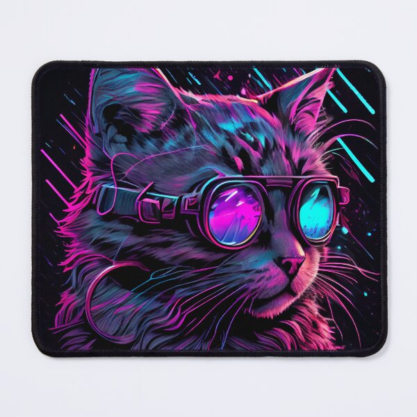 Item preview, Cool Neon Cat Portrait Drawing designed and sold by Mitch-Angelo.