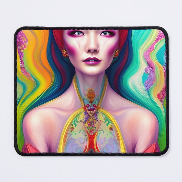 Item preview, Abstracted Impressions: A Surreal Woman Portrait with Bold Colors designed and sold by artmanikin.