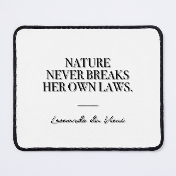 Item preview, Nature never breaks her own laws (black) designed and sold by didijuca.