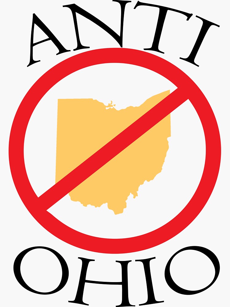 I HATE OHIO" Sticker for Sale by AlexIsOffline | Redbubble