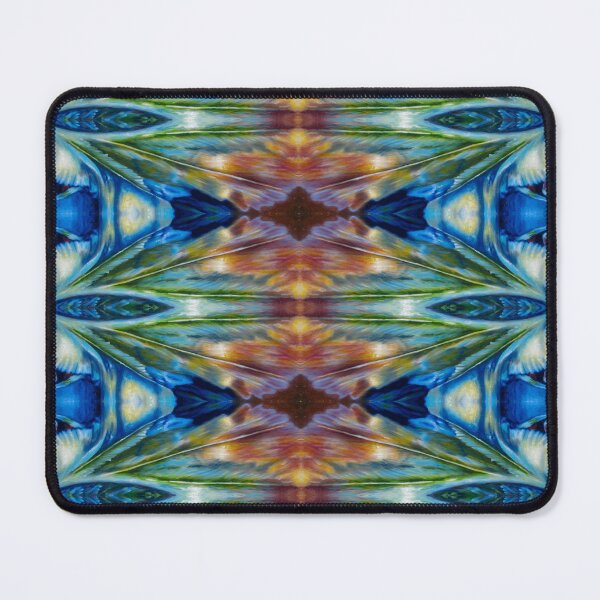 Item preview, Blue, Green, and Red Flower Feather Bloom pattern designed and sold by bryansteward.