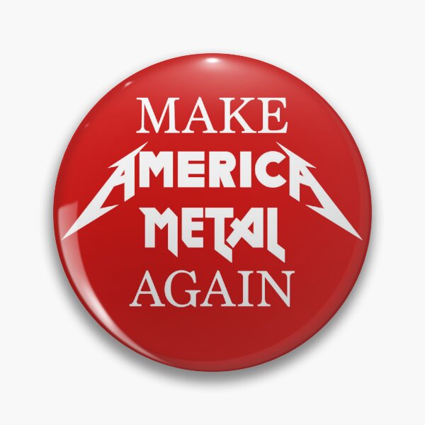 Vista previa del artículo con la obra «Haz que Estados Unidos vuelva a ser metal», diseñado y vendido por AintJames.