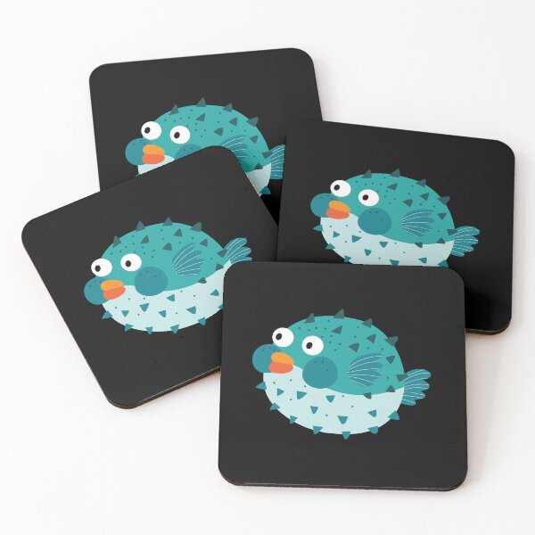 Item preview, Puffer Fish /Blowfish Cartoon Illustration designed and sold by PrintPortal.