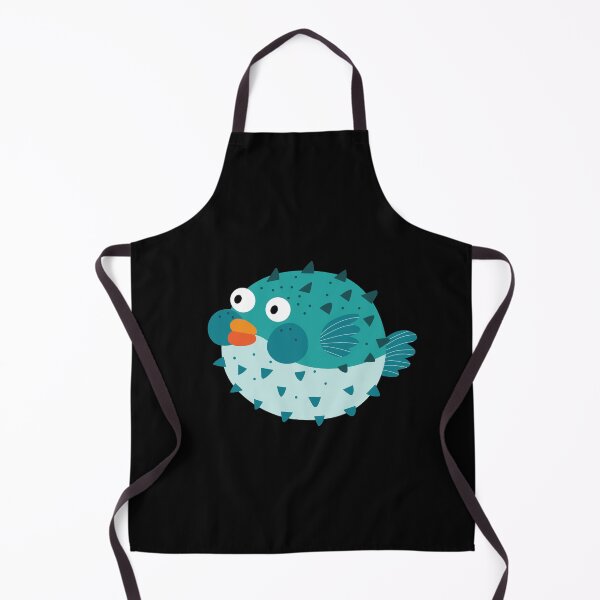 Item preview, Puffer Fish /Blowfish Cartoon Illustration designed and sold by PrintPortal.