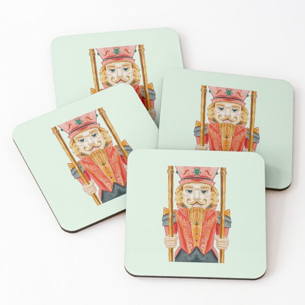 Item preview, Nutcracker toy king in watercolor  designed and sold by Bonheurem.