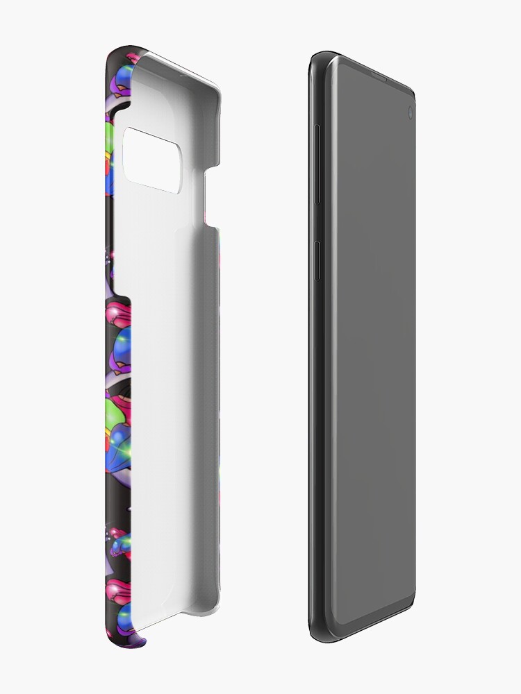 Alternate view of Rainbow Skywhale says YES - Black Case & Skin for Samsung Galaxy