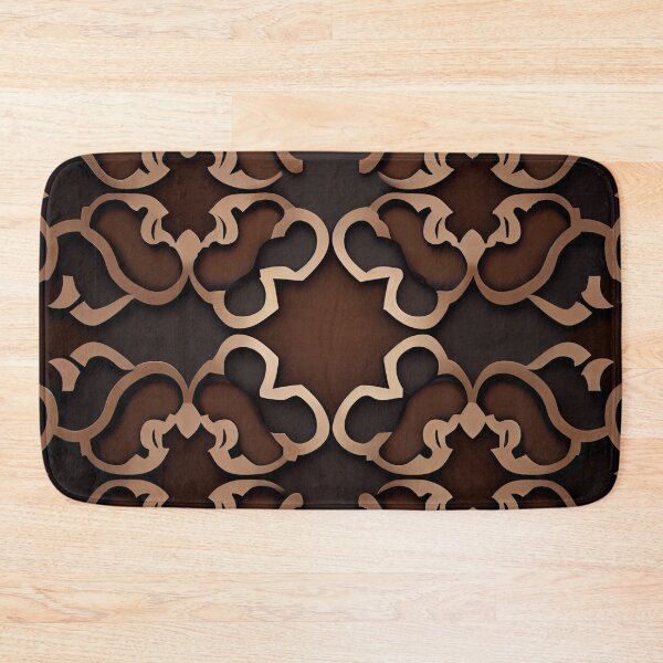 Item preview, Dark Brown Moroccan Pattern Digital Painting designed and sold by CodeAndColors.