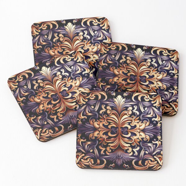 Item preview, Baroque Eclectic Pattern Digital Painting designed and sold by CodeAndColors.