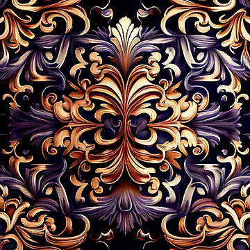 Imagen de la obra Baroque Eclectic Pattern Digital Painting de CodeAndColors