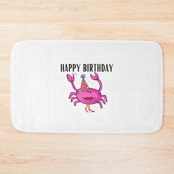 Item preview, HAPPY BIRTHDAY #4 FUNNY PINK CRAB PINK SHOES PARTY HAT SUNGLASSES designed and sold by EllieMonroe.