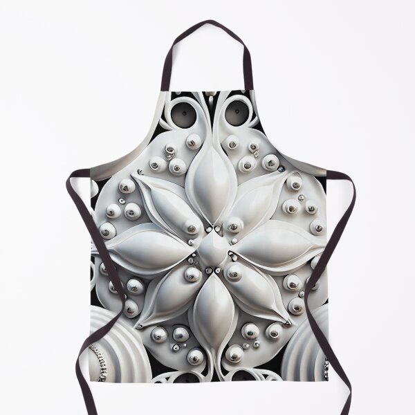 Item preview, Bejeweled White Ceramic Latin Pattern Digital Painting designed and sold by CodeAndColors.