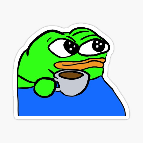 "Pepe With Coffee" Sticker for Sale by TheMemesLord Redbubble