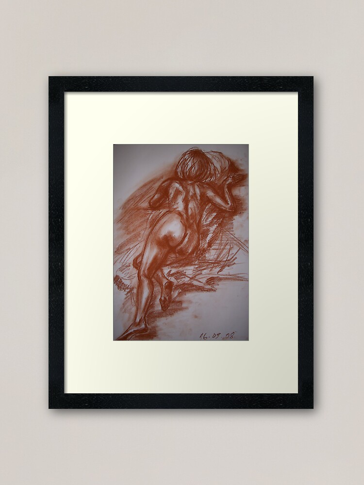Alternate view of Lying Woman Framed Art Print