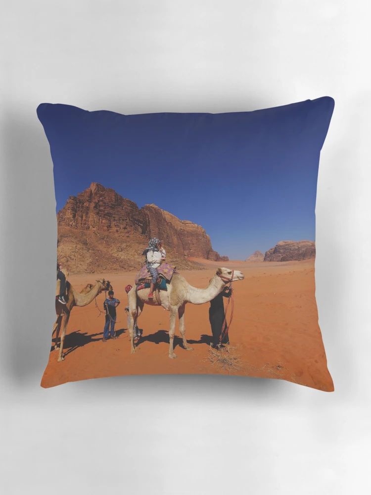 Thumbnail 3 of 4, Pillow, WADI RUM CAMEL RIDE designed and sold by BYRON.