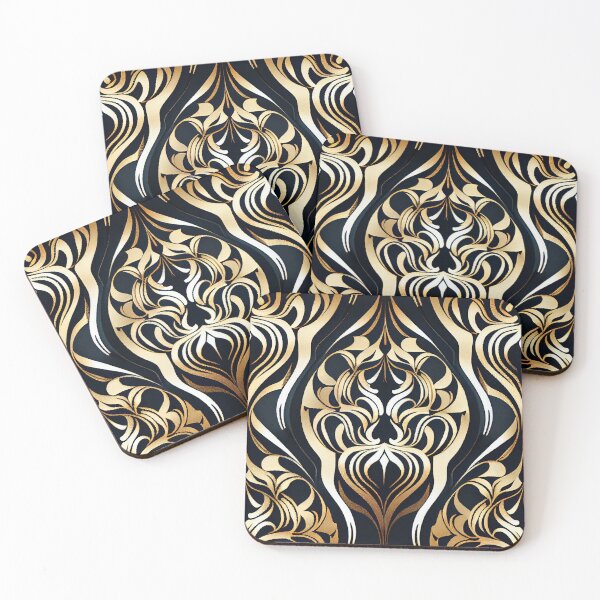 Item preview, Brilliant Cool Hollywood Regency Pattern Digital Painting designed and sold by CodeAndColors.