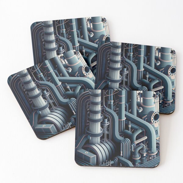 Item preview, Complex Industrial Pattern Digital Painting designed and sold by CodeAndColors.