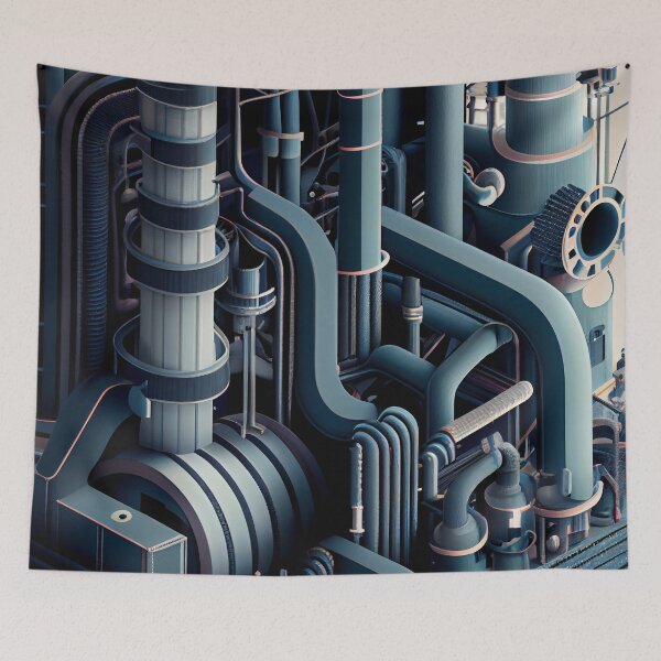 Item preview, Complex Industrial Pattern Digital Painting designed and sold by CodeAndColors.