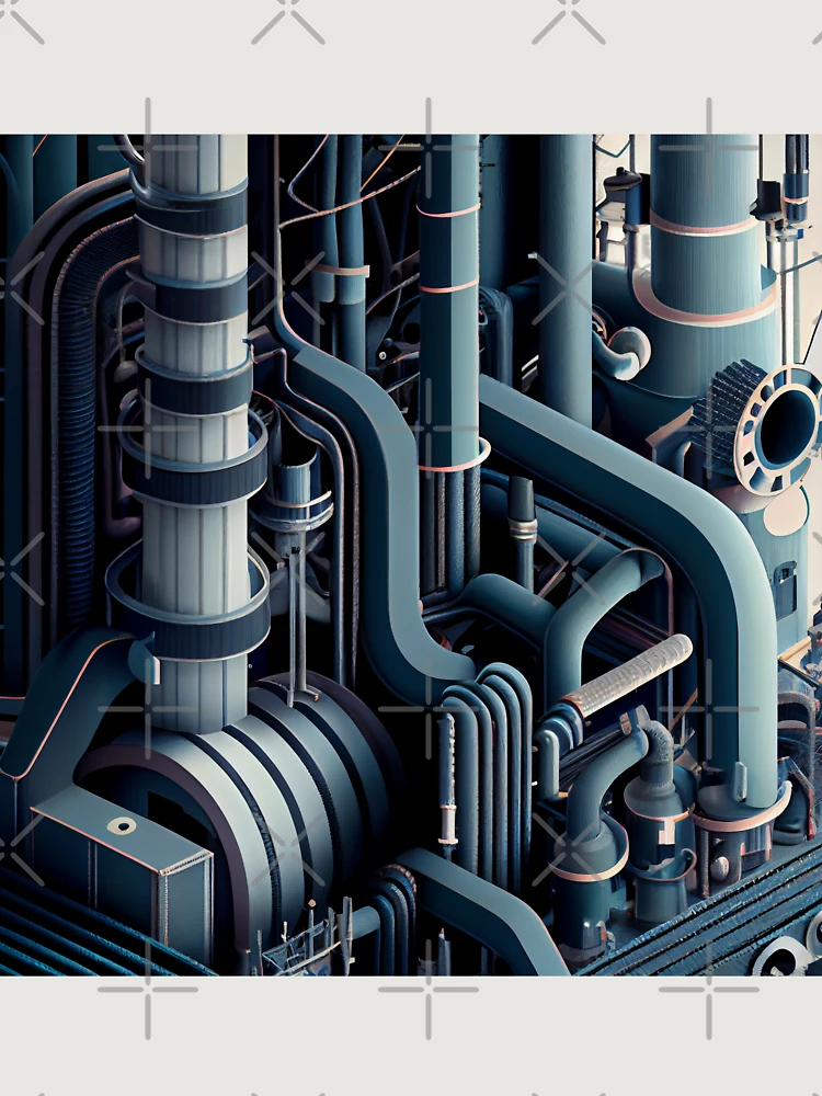Thumbnail 6 von 6, Premium Oversized Pullover, Complex Industrial Pattern Digital Painting designt und verkauft von CodeAndColors.