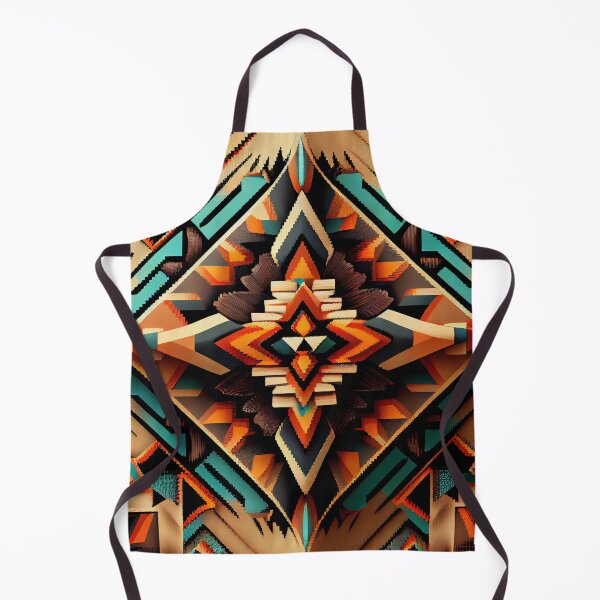 Item preview, Complex Angular Southwestern Pattern Digital Painting designed and sold by CodeAndColors.