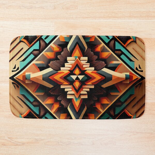 Item preview, Complex Angular Southwestern Pattern Digital Painting designed and sold by CodeAndColors.