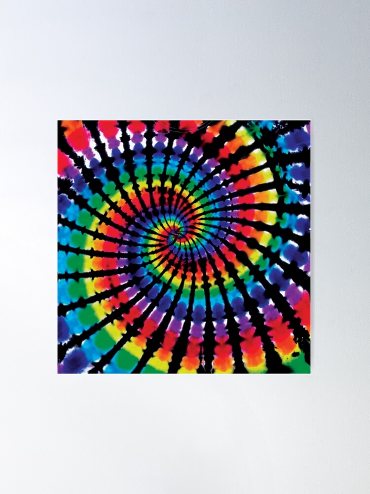 Rainbow Spiral Tie Dye Poster for Sale by TrippyTieDyes