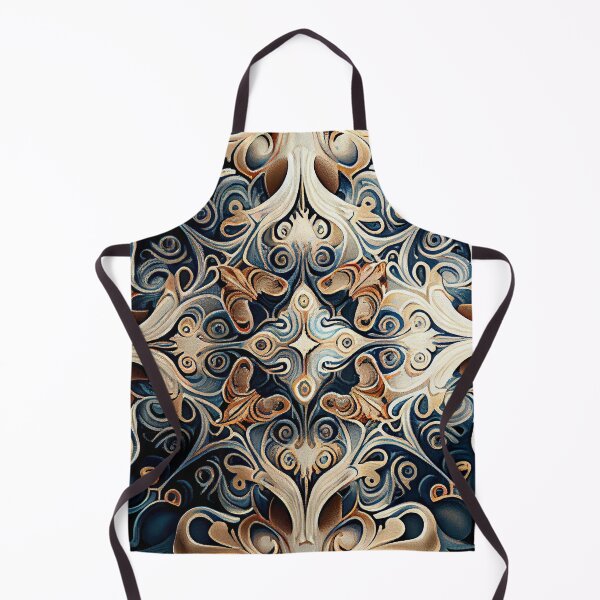Item preview, Baroque Geometric Modern Coastal Pattern Digital Painting designed and sold by CodeAndColors.