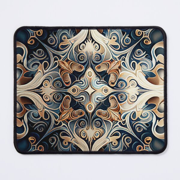 Item preview, Baroque Geometric Modern Coastal Pattern Digital Painting designed and sold by CodeAndColors.
