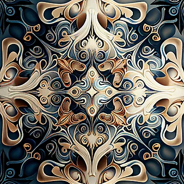 Vorschaubild zum Design Baroque Geometric Modern Coastal Pattern Digital Painting von CodeAndColors