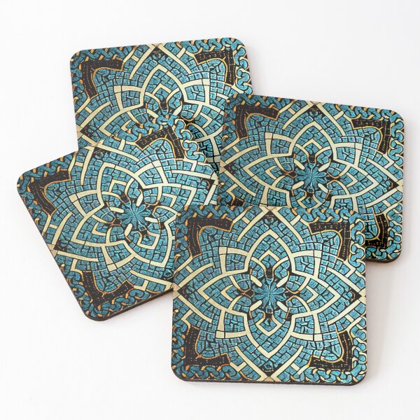Item preview, Fine Mosiac Line Pattern Digital Painting designed and sold by CodeAndColors.