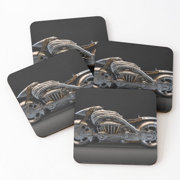 Item preview, Motorbike on dark background, aircraft inspired concept design designed and sold by vladology.