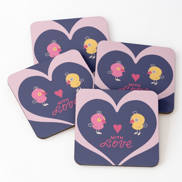 Item preview, Two cute birds with text With Love designed and sold by AusraB.