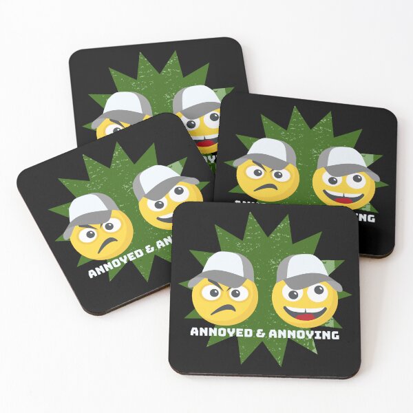 Item preview, Funny "Annoyed and Annoying" Emojis in Baseball Hats designed and sold by Write-to-Rebel.