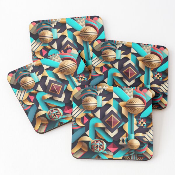 Item preview, Balanced Maximalist Pattern Digital Painting designed and sold by CodeAndColors.